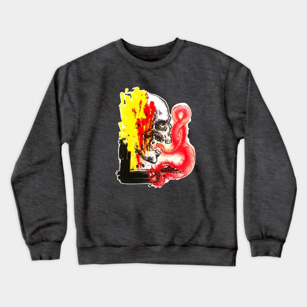 Skull and Cobra Crewneck Sweatshirt by TimPangburn